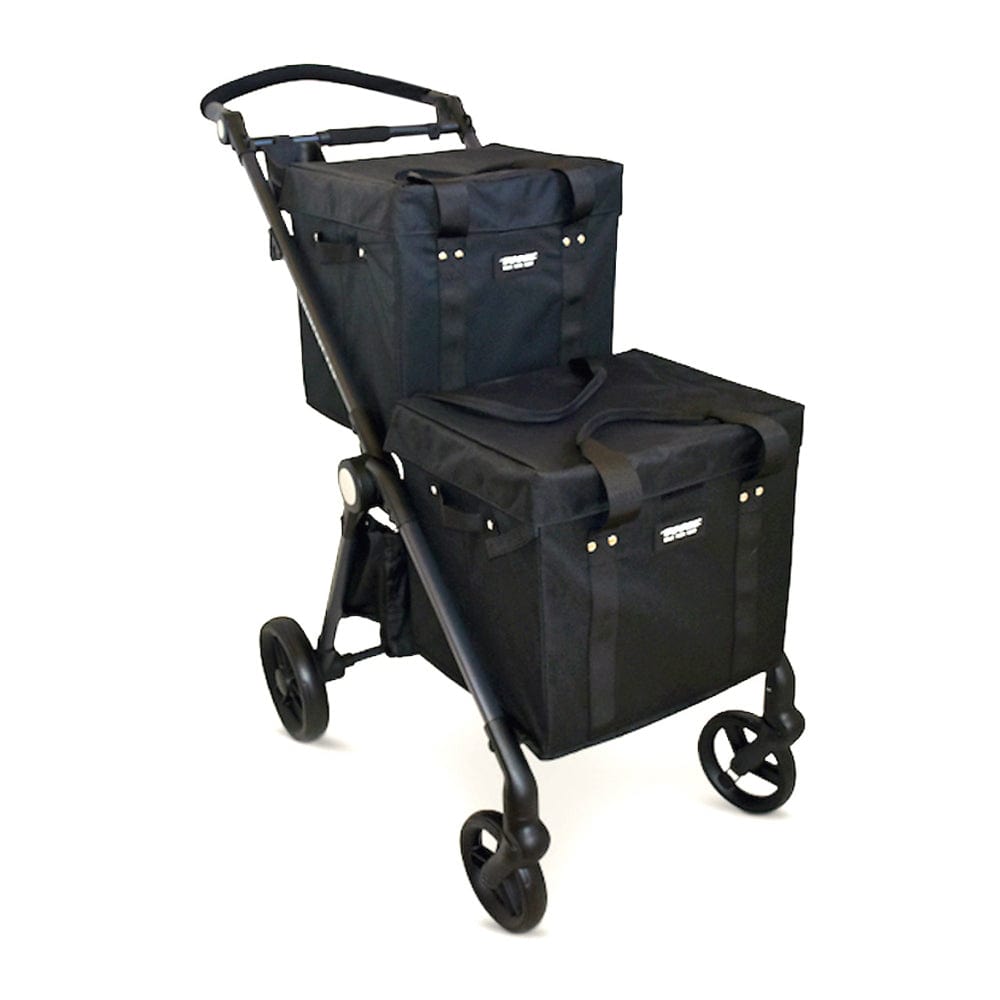 Black VOOMcart folding shopping trolley 