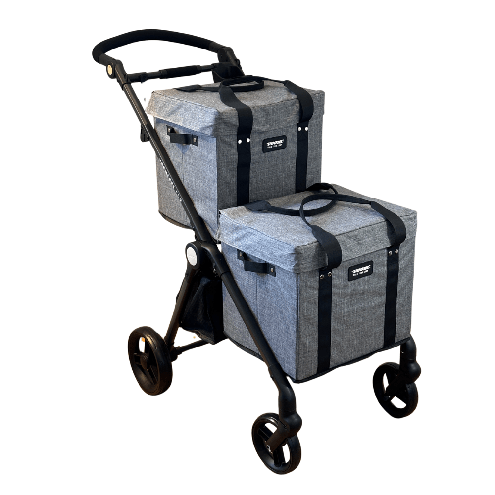 Grey VOOMcart Folding Personal Shopping Cart