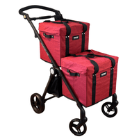 Red VOOMcart folding personal shopping cart