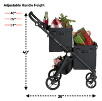 VOOMcart handlebar is adjustable for tall people 37", 39" and 40"